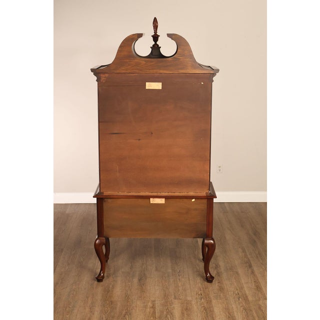 Henkel Harris Virginia Galleries Genuine Mahogany Highboy Chest For Sale - Image 17 of 18