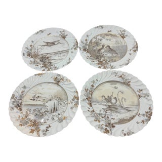 Antique Haviland & Co. Limoges Game Bird Plates - Set of Four For Sale