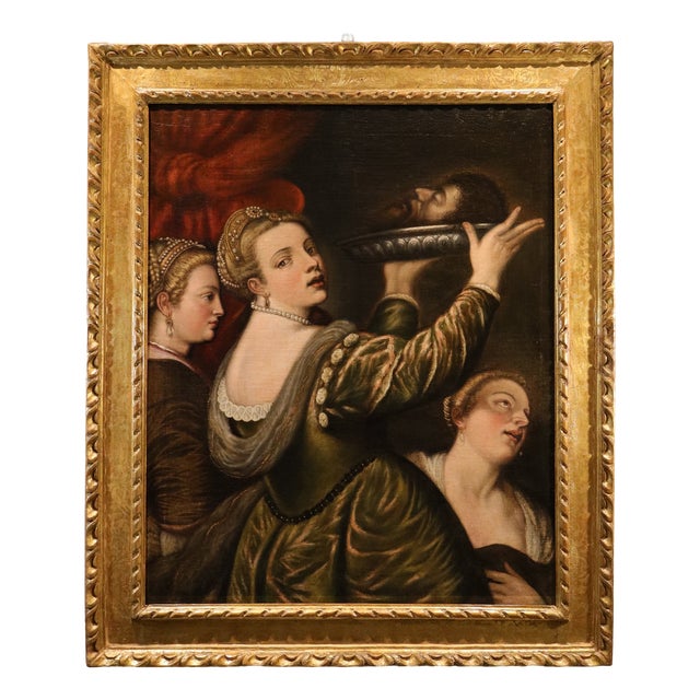Follower of Tiziano Vecellio, Salomé, 1620, Oil on Canvas For Sale