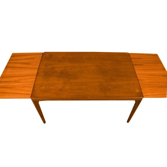 1960s Mid-Century Danish Teak Extendable Draw Leaf Dining Table For Sale In Baltimore - Image 6 of 12