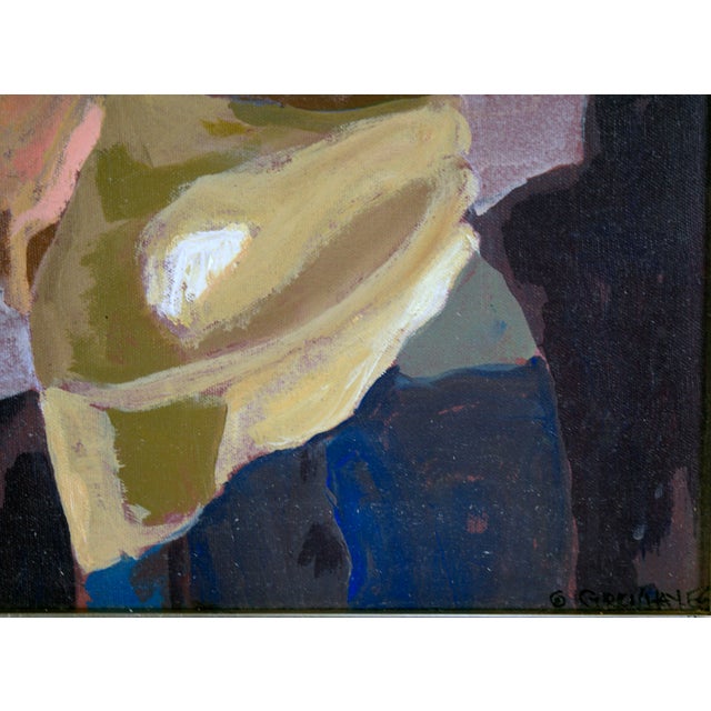 "Ulanda - Painting in Studio Class" Bay Area Figurative Movement Oil on Canvas by Patricia Gren Hayes For Sale - Image 4 of 16