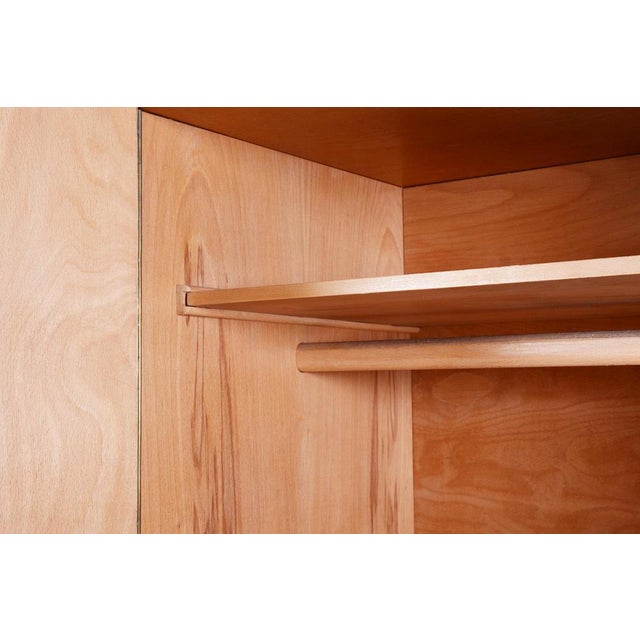 1930s Bauhaus Wardrobe in Oak and Chrome-Plated Steel, Czechia, 1930s For Sale - Image 5 of 12