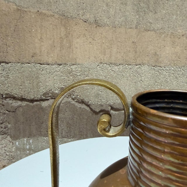 Copper Art Deco Watering Can Manufactured by Siam Copper Pitcher For Sale - Image 8 of 13