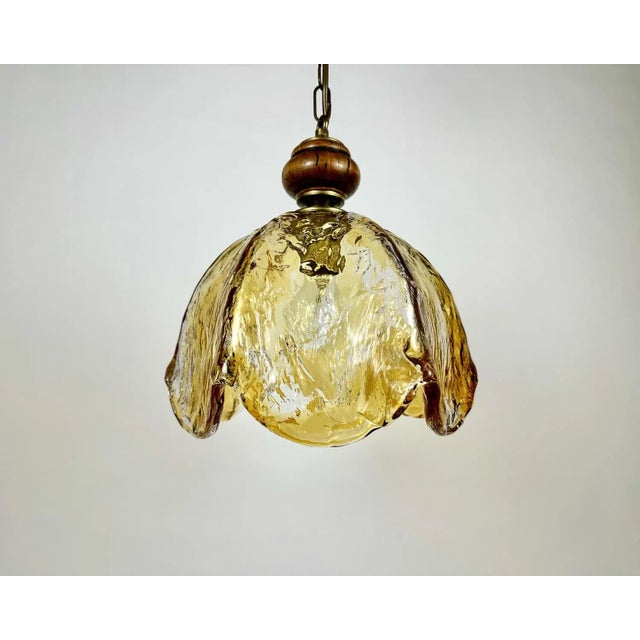 Mid-Century Modern Murano Glass Pendant Lamp by Carlo Nason for Mazzega, Italy, 1970s For Sale - Image 3 of 9