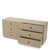 Dresser in washed oak veneer and bronze finish. Its front features ribbed wooden panels that create a regular relief and a...