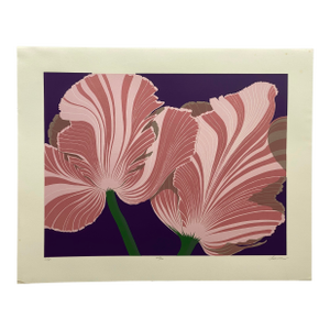 Post Modern Serge Samama Tulips Serigraph, 1983