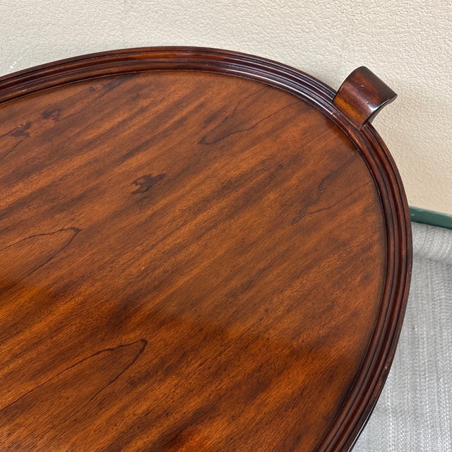 2000 - 2009 Maitland Smith Aged Regency Coffee Table, Oval For Sale - Image 5 of 13