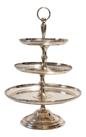 Circa 1880 French Silverplate Three-Tier Dessert Stand