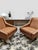 Brown Vintage Italian Cognac Lounge Chairs, Set of 2 For Sale - Image 8 of 9