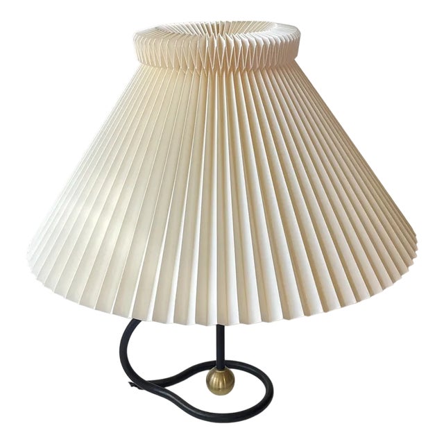 Vintage Danish Table Lamp in Brass by Kaare Klint for Le Klint, 1950s For Sale