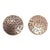 Vintage Mid 20th Century Round Textured Drawer Knob Copper Hardware - Set of 2 For Sale