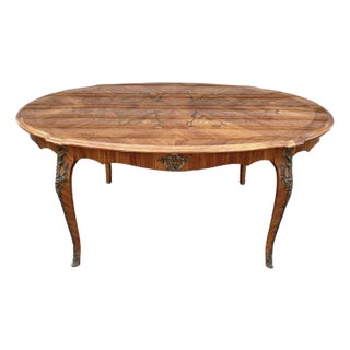 Stunning French Hollywood Regency Oval Dining Table For Sale