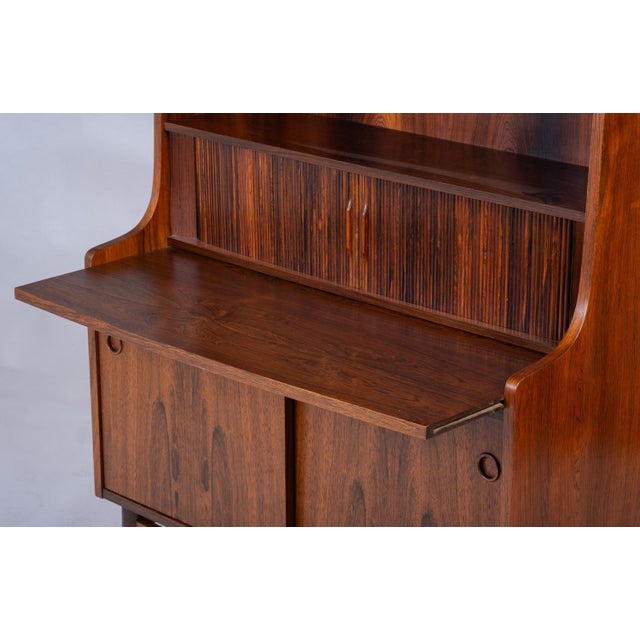 Midcentury Danish Secretaire with Book Shelf in Rosewood by Nexø, 1964 For Sale - Image 5 of 10