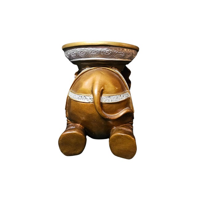 Early 21st Century Bronze Elephant Stool For Sale - Image 5 of 8