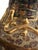 Ceramic Vintage Royal Satsuma-Style Hand-Painted Porcelain Floor Vase With Gilt Dragon Handles For Sale - Image 7 of 12