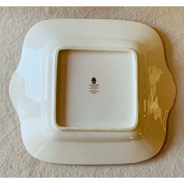 1980s 1950s Wedgwood Whitehall Pattern Bone China Square Cake Plate Diplomat Provenance, 10" For Sale - Image 5 of 18
