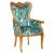 Vintage Italian Carved Walnut Armchair with Birds of Paradise Upholstery For Sale - Image 17 of 17