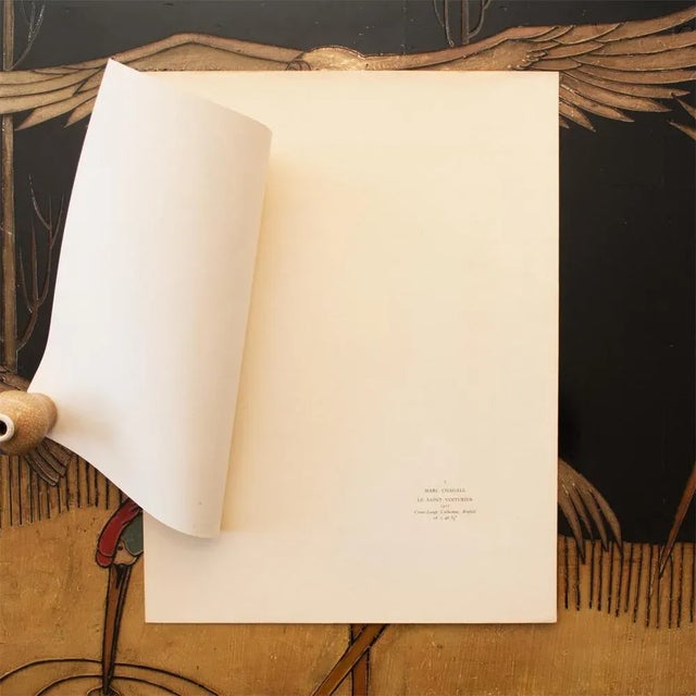 Marc Chagall 1940s After Marc Chagall, "The Holy Coachman" First Edition Period Swiss Offset Lithograph For Sale - Image 4 of 8