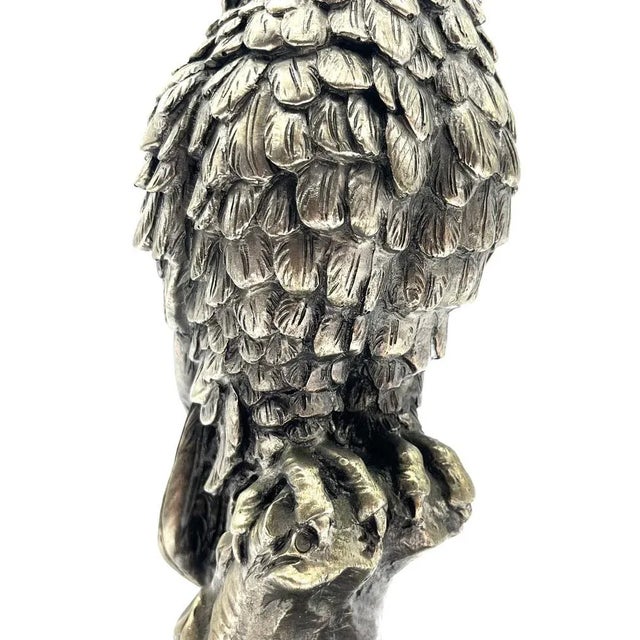 Copper Art Deco Metal Owl For Sale - Image 8 of 12