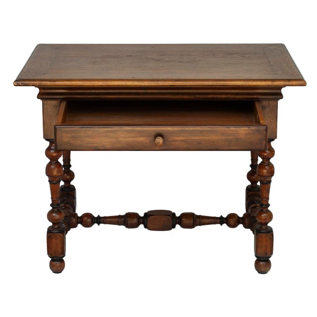 Antique Wood Entry Table/Desk With Drawer For Sale In Los Angeles - Image 6 of 14