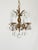 Vintage 4 Arm 4 Light Baby Pineapple Brass Cut Lead Glass Crystal Chandelier For Sale - Image 11 of 12