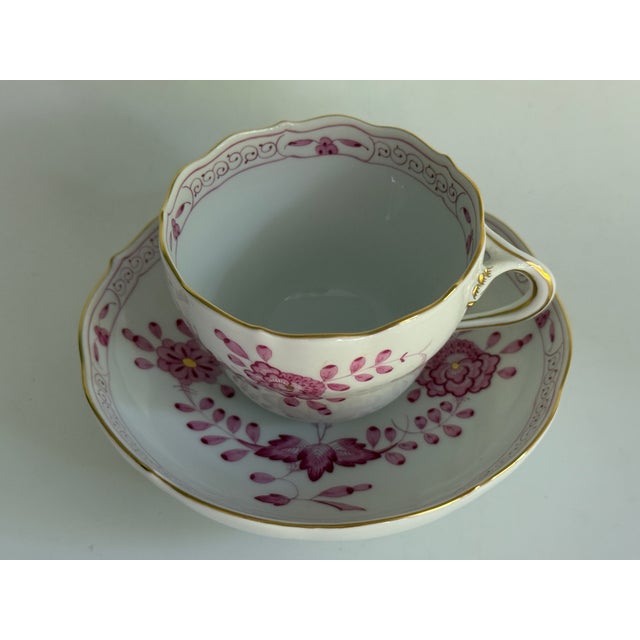Series: neuer auschnitt decoration: indian painting purple material: porcelain dimensions approx.: cup d=9 cm h=6.5 cm,...