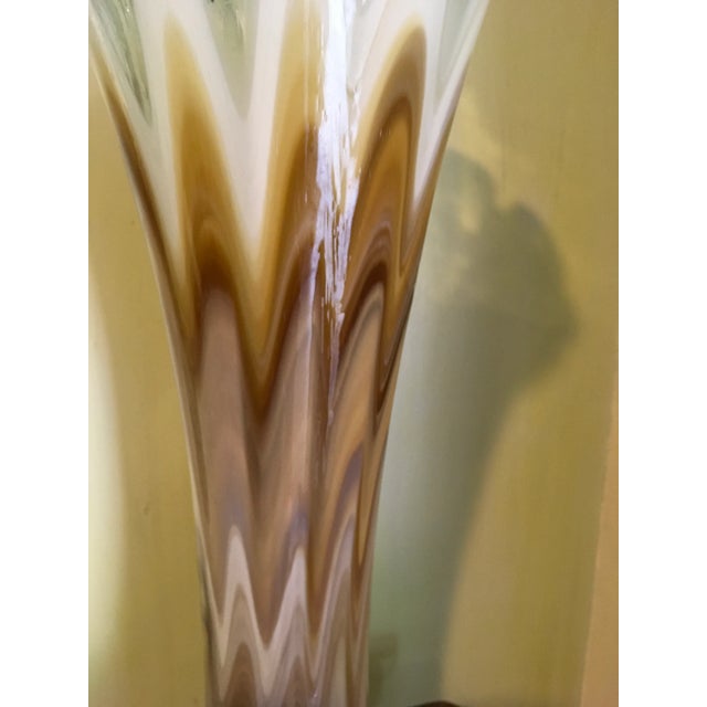 Mid 20th Century Mid-Century Modern Gray and Sienna Murano Glass Vase For Sale - Image 5 of 8