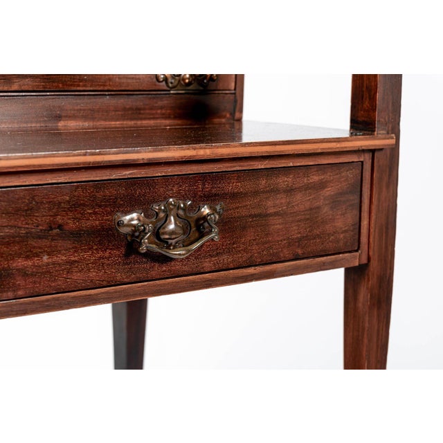 Antique Art Nouveau Scottish Mahogany Floral Secretary Cabinet For Sale - Image 12 of 17