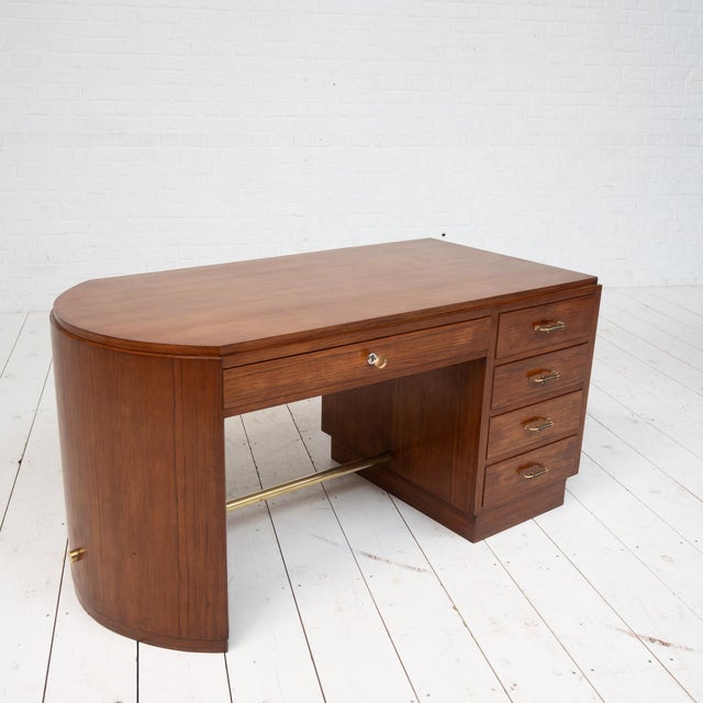 1920s French Art Deco Rosewood Desk, 1920 For Sale - Image 5 of 15