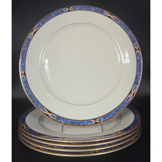 Here are 5 dinner plates in the Mountain View pattern by Lenox fine china. To view our over 400 unique vintage items in...