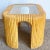 Boho Chic Boho Chic Split Bamboo Glass Top Side Table For Sale - Image 3 of 8