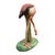 Mid-century pink and green ceramic flamingo tabletop statue by Will George. It features a beautifully detailed pink...