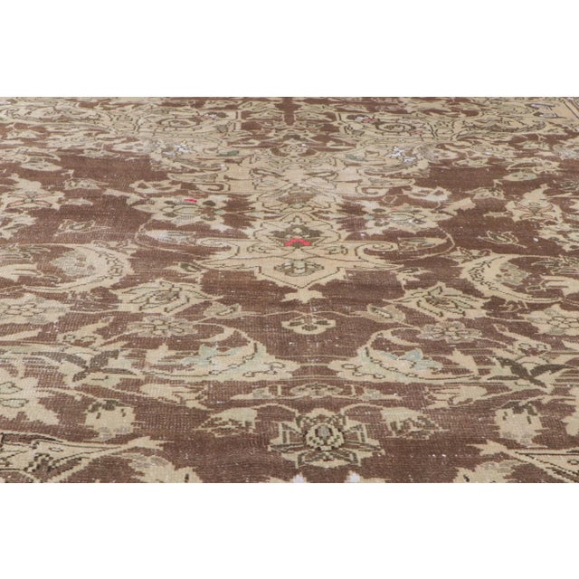 Antique-Worn Persian Faridan Rug - 07'05 X 12'03 For Sale - Image 4 of 11