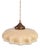 Art Deco Pendant Light in Scalloped Yellow Opaline Glass with Uranium Glass, 1920 For Sale