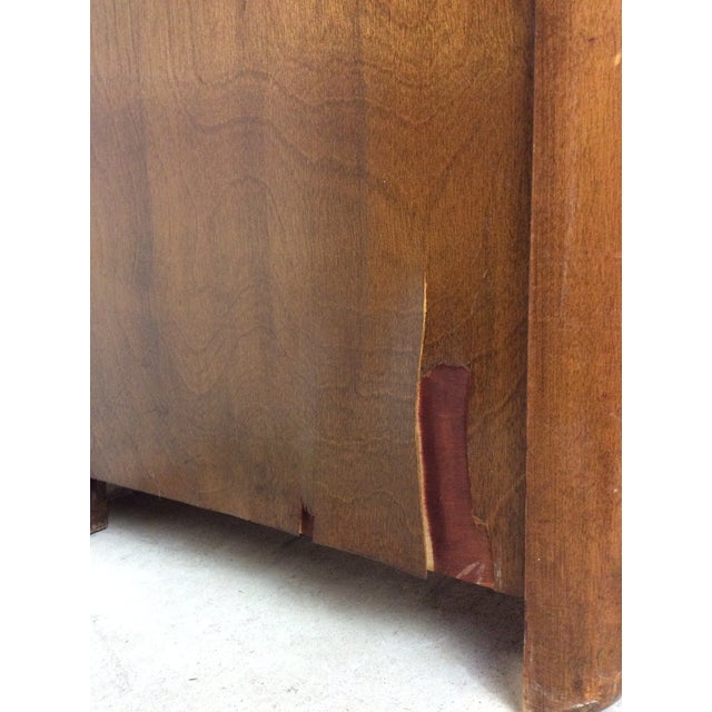 Art Deco 7 Drawer Writing Desk With Waterfall Top For Sale - Image 12 of 12