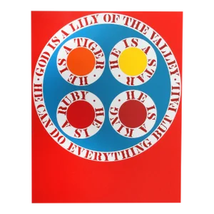 Robert Indiana, God Is Lily of the Valley, From the American Dream Portfolio, Screenprint