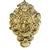 Pair of richly carved gilded friezes in lime wood with a central oval panel depicting Saint Michael brandishing a sword in...