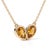 Contemporary Natural Citrine Handmade Necklace • Twin Stone Gemstone Heart Necklace • November Birthstone Jewelry For Sale - Image 3 of 4