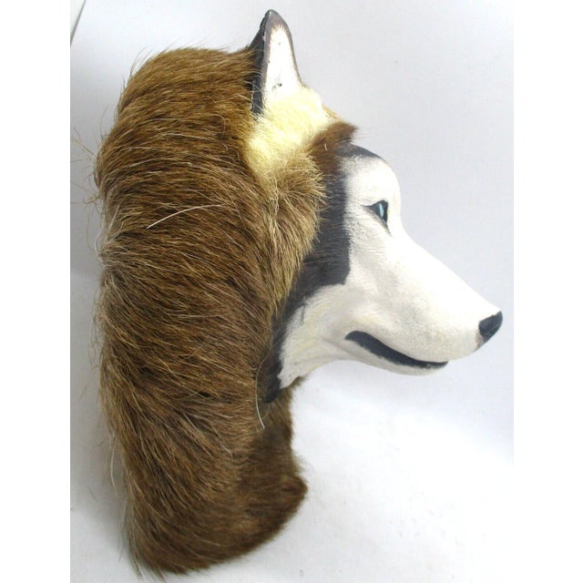 White Vintage 1958 Lonnie H. Temple Alaskan Husky Sculpture Hand Made and Painted For Sale - Image 8 of 11
