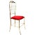 Polished Brass Chiavari Chair With Red Velvet, Italy, 1960s For Sale