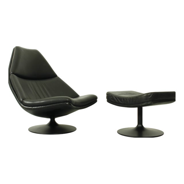 Set of F588 Lounge Chair and P585 Ottoman by Geoffrey Harcourt for Artifort, 1960s For Sale