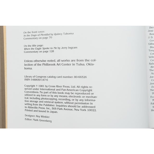 American Indian Painting & Sculpture by Patricia Janis Broder. Hardcover book with dustjacket. First edition published in...