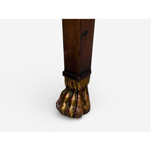 Wood Neoclassical Style, Occasional Chairs, Carved Wood, Silk, England, 19th C. For Sale - Image 7 of 9