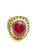 2020s Bochic “Orient” Yellow Sapphire & Ruby Cocktail Ring Set In 18K Gold & Silver For Sale - Image 5 of 12