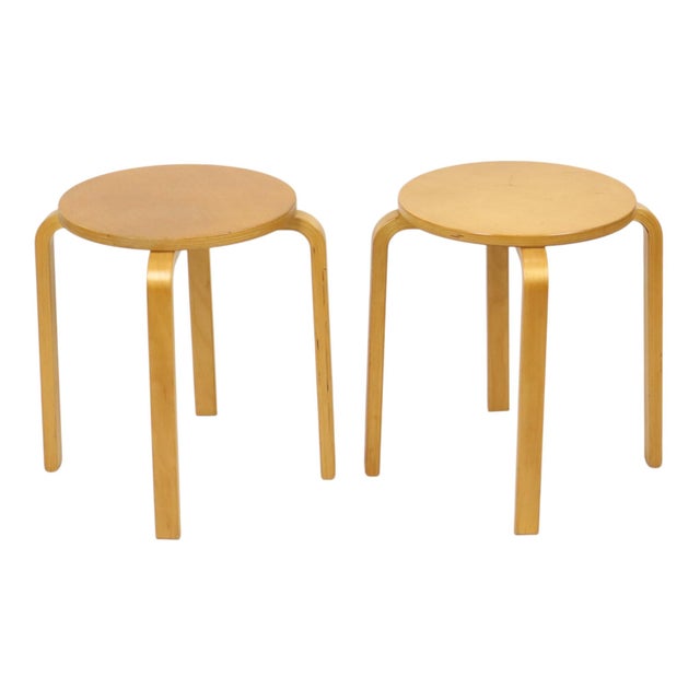 1990s Vintage Frosta Stools in Beech Wood from Ikea, 1990s, Set of 2 For Sale - Image 5 of 18