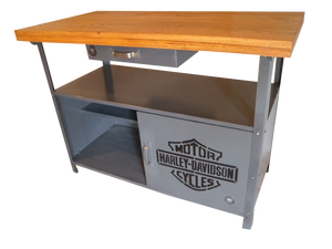 Industrial Workbench with Harley Davidson Airbrush