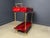Red Italian Lacquered Goatskin and Parchment Serving Bar Cart from Aldo Tura, 1960s For Sale - Image 8 of 9