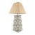 Vintage Bali Beaded Stacked Cube Table Lamp For Sale