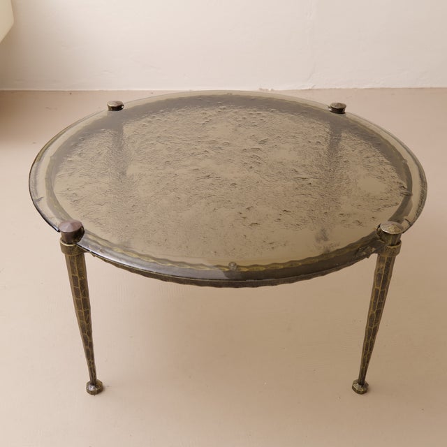 Metal Large Round Brutalist Table in the style of Lothar Klute, 1980s For Sale - Image 7 of 7