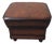 Vintage Ottoman in Chestnut Brown Leather For Sale